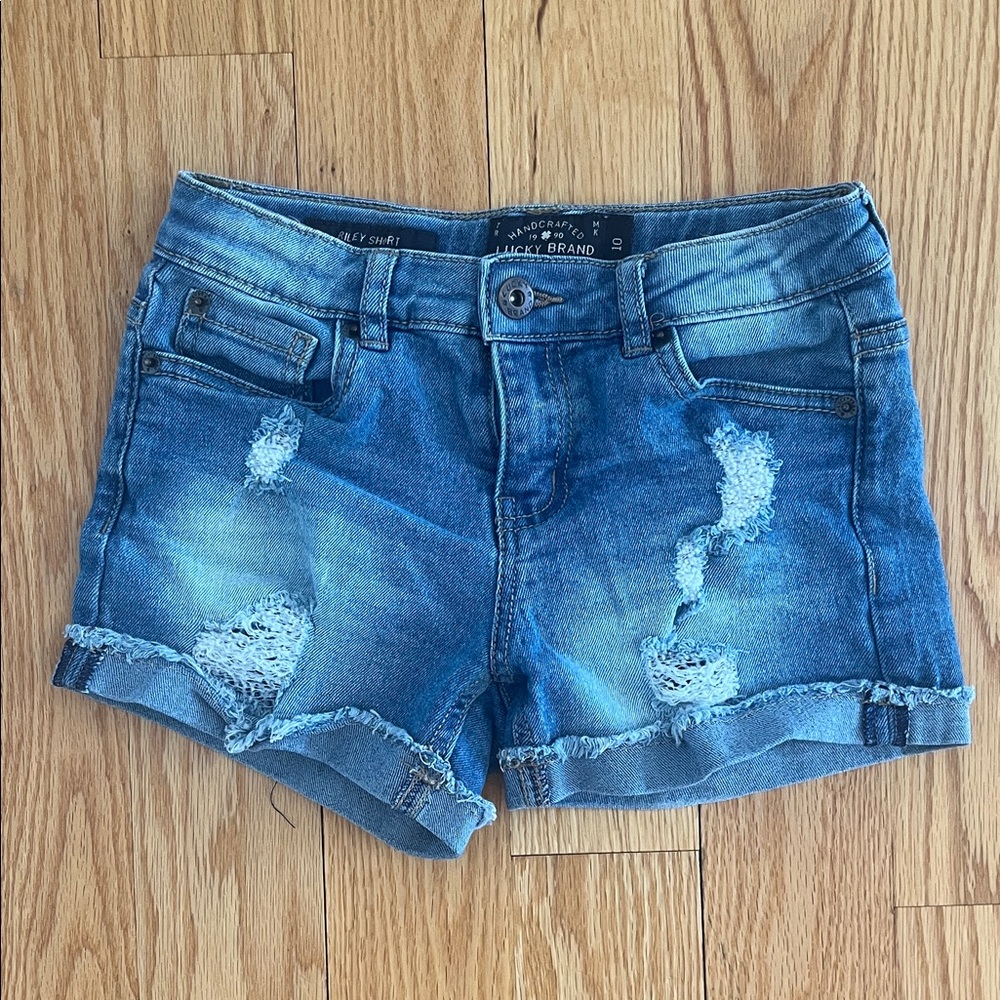 Lucky Brand kids Distressed Blue Jean Shorts